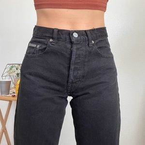 Calvin Klein Vintage High Waisted Black Jeans